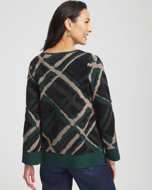 Eyelash Jacquard Pullover Sweater - image 3